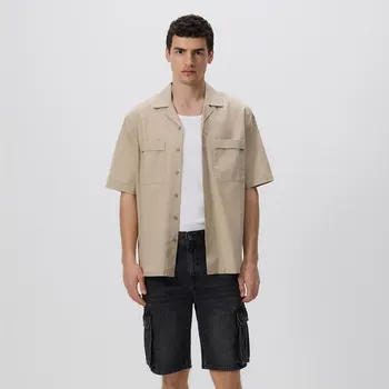 Pánské kalhoty Reserved - Džínové kraťasy cargo - černý - YF673-99J - YF673-99J-36