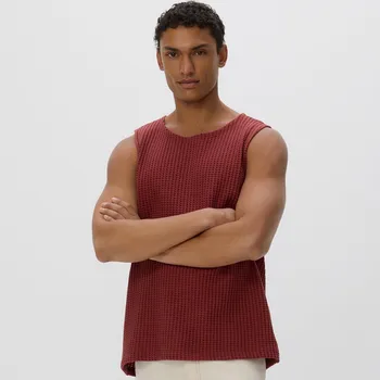 Pánské tričko Reserved - Strukturovaný top - hnědá - 711EF-83X - 711EF-83X-XL