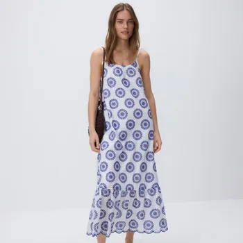 Dámské šaty Reserved - Bavlněné šaty na ramínka - vícebarevná - 5149V-MLC - 5149V-MLC-S