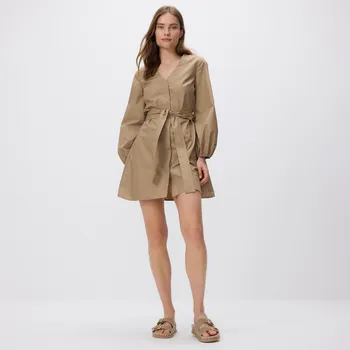 Dámské šaty Reserved - Šaty s výstřihem do v - béžová - 5168V-80X - 5168V-80X-L