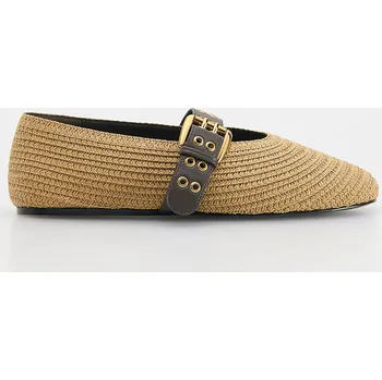 Dámské baleríny Reserved - Pletené baleríny s páskem - béžová - 405CP-80X - 405CP-80X-40