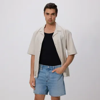 Reserved - Džínové šortky straight - modrá - YF677-50J - YF677-50J-36