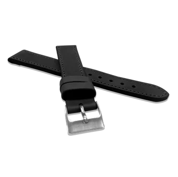 Řemínek na hodinky LAVVU Černý prošitý řemínek SPORT z luxusní kůže Top Grain - 18 LSAUB18