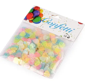 Konfeta Konfety srdce - na párty, svatbu, oslavu, barva 3 mix