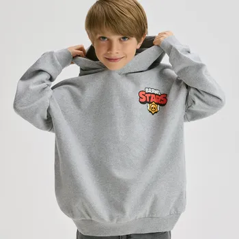 Chlapecké oblečení Reserved - Bundová mikina Brawl Stars - světle šedá - 429CJ-09M - 429CJ-09M-U13