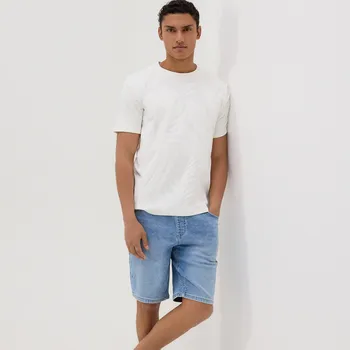 Pánské kalhoty Reserved - Džínové kraťasy jogger - modrá - 8578H-50J - 8578H-50J-34