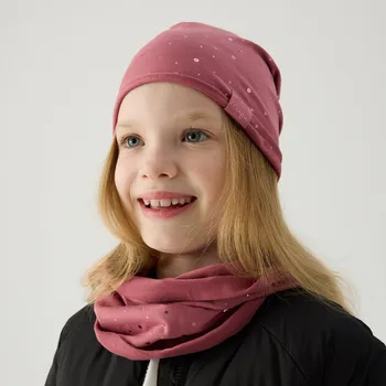 Čepice Reserved - Vzorovaná komínová šála - růžová - 095DH-30X - 095DH-30X-ONE