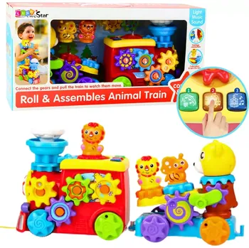 Hračka pro nejmenší Hudební Interaktivní Vláček Medvídek