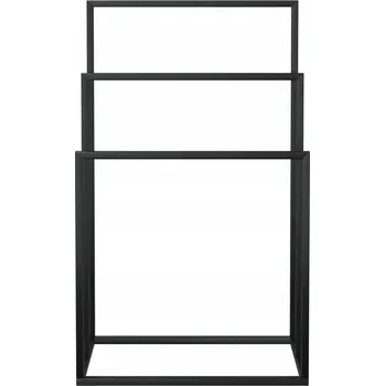 Věšák Volně stojící věšák na ručníky, černý, 48x24x79 cm, železný