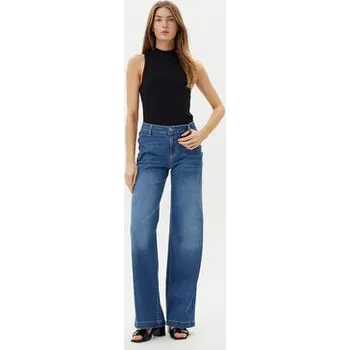 Dámské džíny Please Jeansy P3FDBQ2NTZ Modrá Wide Leg S