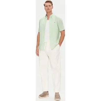 Pánská košile Tommy Hilfiger Košile MW0MW40703 Zelená Regular Fit XL