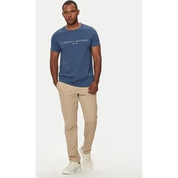 Pánské oblečení Tommy Hilfiger T-Shirt Logo MW0MW11797 Modrá Regular Fit XS