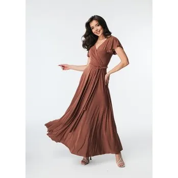 Dámské šaty Aurora Večerní šaty Abelia karmel Hnědá Feminine Fit XS_S