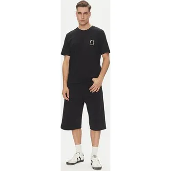 Pánské kraťasy Jack & Jones Džínové šortky Owen 12277167 Černá Baggy Fit XL