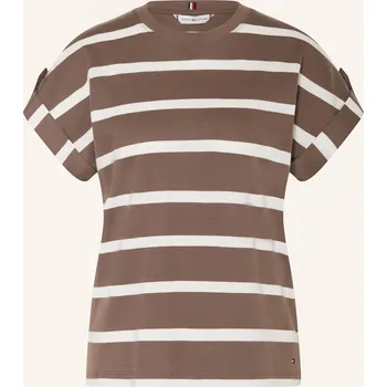 Tommy Hilfiger Dámské Tričko, hnědá / bílá, 34