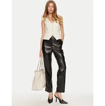 Dámské kalhoty Guess Kalhoty z imitace kůže Lia W4YB18 WF8Q0 Černá Regular Fit L