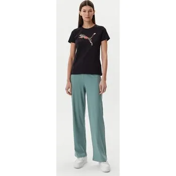 Puma Teplákové kalhoty Ess Elevated 685025 Zelená Straight Fit M