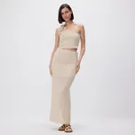 Reserved - Úpletová midi sukně - béžová - YR611-08X - YR611-08X-L