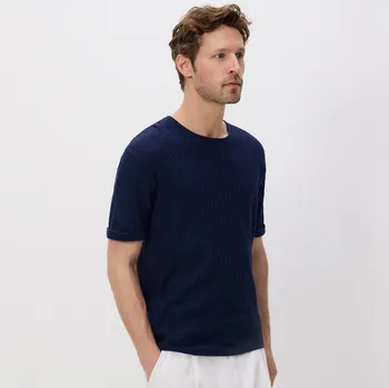 Pánský svetr Reserved - Svetr s krátkým rukávem - tmavomodrá - 4730C-59X - 4730C-59X-L