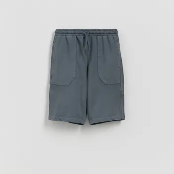 Chlapecké kalhoty Reserved - Bavlněné šortky - ocelově modrá - 4424N-95X - 4424N-95X-170