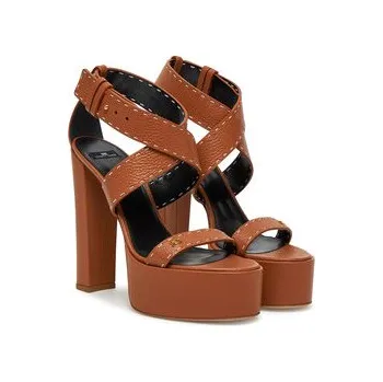 Dámské sandále Elisabetta Franchi Sandály SA-08L-52E2-V580 Hnědá 38