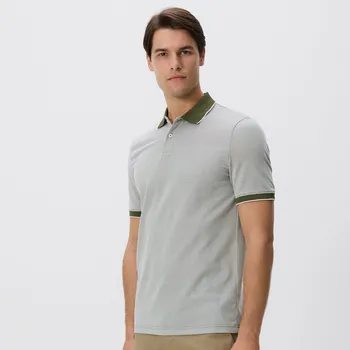 Pánské tričko Reserved - Polo košile střihu regular - světle zelená - 307EF-70M - 307EF-70M-XL