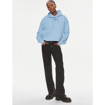 Pánské oblečení Tommy Jeans Mikina Essential Logo DW0DW17797 Světle modrá Relaxed Fit XS