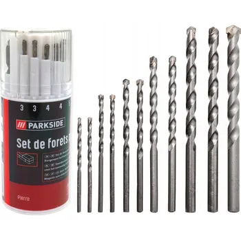 Vrták Parkside Sada vrtáků do kamene (11 ks).