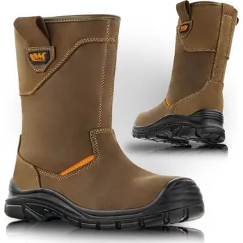 Pracovní obuv VM Footwear poloholeňová zateplená obuv - EDINBURGH 5180-S3 CI SRC zimní hnědá - 48