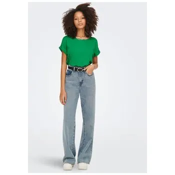 Dámské tričko ONLY T-Shirt 15106662 Zelená Regular Fit XS