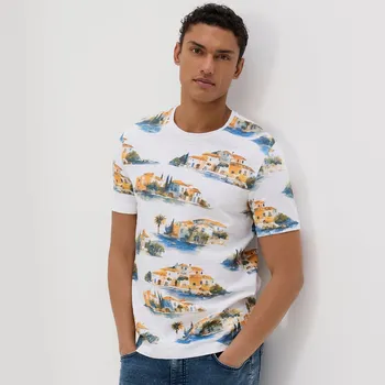 Pánské tričko Reserved - Tričko regular z bavlny - bílá - WC935-00X - WC935-00X-L