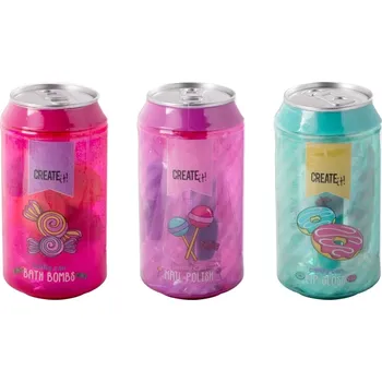 Kosmetická sada Kosmetická plechovka CREATE IT! Candy – koupelové bomby, laky na nehty nebo lesky na rty