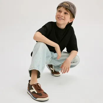 Chlapecká mikina Reserved - Klasické kecky - hnědá - 735FS-88X - 735FS-88X-33