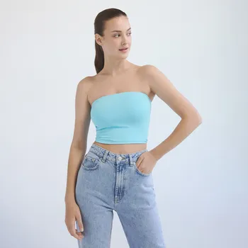 Dámské tričko Reserved - Bandeau top - světle tyrkysová - WC387-60X - WC387-60X-L