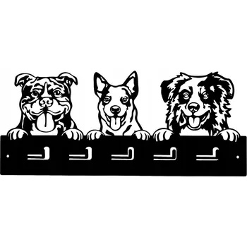 Věšák Kovový nástěnný věšák na klíče, držák do kuchyně