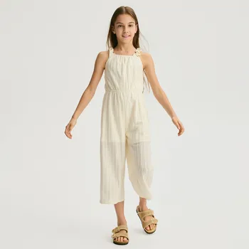 Dívčí šaty Reserved - Overal na ramínka - krémová - 760EX-01X - 760EX-01X-152