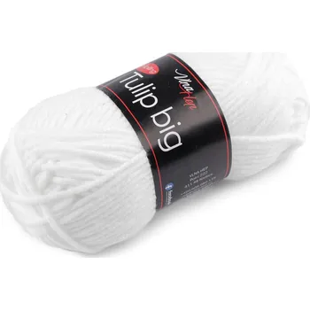 Příze Pletací příze Tulip big 100 g, barva 1 (4002) bílá