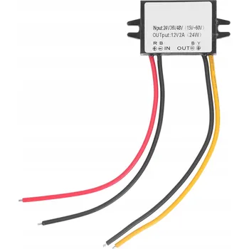 Měnič napětí Měnič Napětí DC-DC 24 V 36 V 48 V na 12 V 2 A 24 W Vysoce účinný 6X