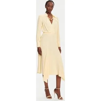 Dámské šaty Elisabetta Franchi Koktejlové šaty AB86352E2 DC7 Žlutá Regular Fit 40