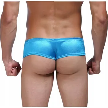 Pánské spodní prádlo Pánské lesklé boxerky bederní, tanga - XXL
