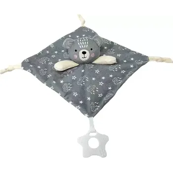 plyšák Usínáček medvídek Miluś šedý 25 × 25 cm