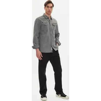 Pánská móda Mustang džínová košile Duver 1016240 Šedá Regular Fit M