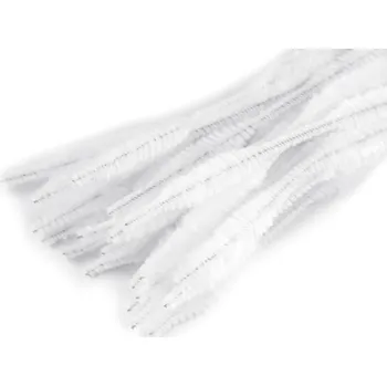 Hobby drát Chlupaté drátky na tvoření Ø5-10 mm délka 30 cm, barva 1 bílá