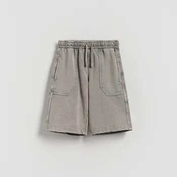 Chlapecké kalhoty Reserved - Bavlněné šortky - světle šedá - 4424N-09X - 4424N-09X-152