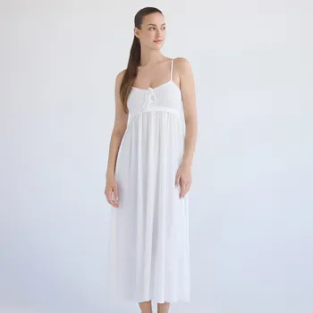 Dámské šaty Reserved - Midi šaty na ramínka - krémová - WP821-01X - WP821-01X-XS