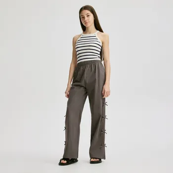 Reserved - Kalhoty s vázáním na nohavicích - černý - 763EX-99X - 763EX-99X-164