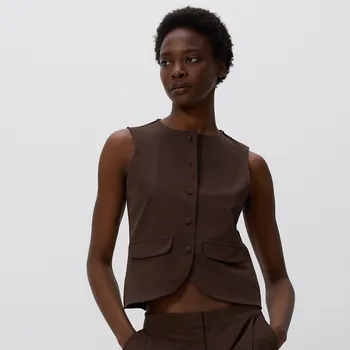 Dámské sako Reserved - Obleková vesta - hnědá - 378FS-88X - 378FS-88X-M