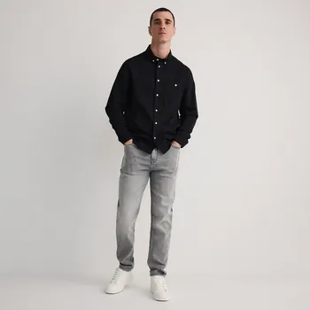 Pánské džíny Reserved - Džíny carrot se sepraným efektem - světle šedá - YQ348-09J - YQ348-09J-31