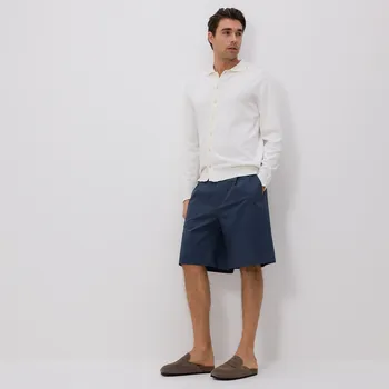 Pánské kalhoty Reserved - Šortky chino regular - ocelově modrá - 8099H-95X - 8099H-95X-36