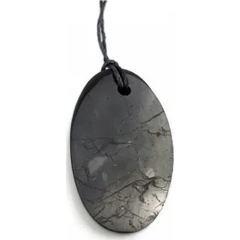 Přívěsek Šungitový přívěsek oval 5x3cm